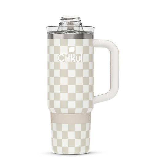 Limited Edition: 30oz. Taupe Tartan Travel StrawSip™ Tumbler